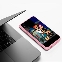 Чехол iPhone XS Max матовый Футурама пати, цвет: 3D-баблгам — фото 2
