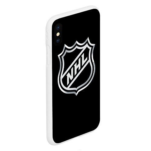 Чехол iPhone XS Max матовый NHL / 3D-Белый – фото 2