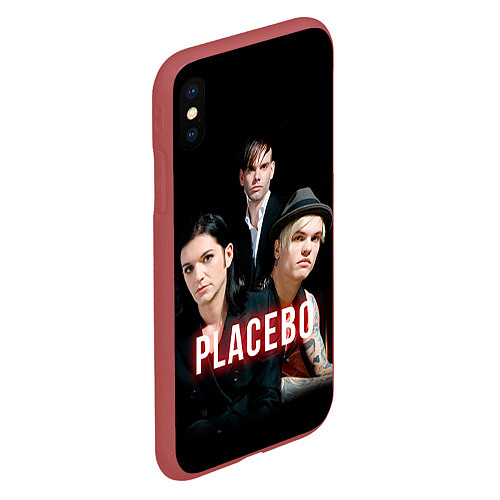 Чехол iPhone XS Max матовый Placebo Guys / 3D-Красный – фото 2