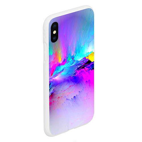 Чехол iPhone XS Max матовый Абстракция / 3D-Белый – фото 2