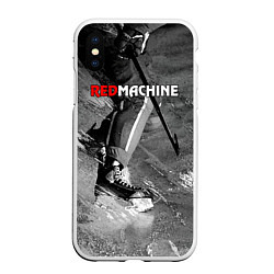 Чехол iPhone XS Max матовый Red maсhine, цвет: 3D-белый