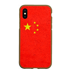 Чехол iPhone XS Max матовый Китай, цвет: 3D-коричневый