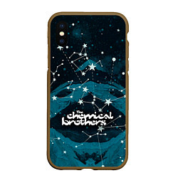 Чехол iPhone XS Max матовый Chemical Brothers: Space, цвет: 3D-коричневый