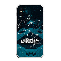 Чехол iPhone XS Max матовый Chemical Brothers: Space, цвет: 3D-белый