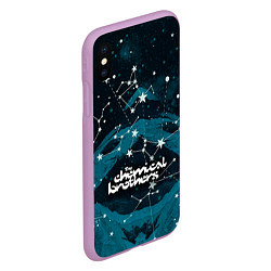 Чехол iPhone XS Max матовый Chemical Brothers: Space, цвет: 3D-сиреневый — фото 2