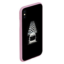 Чехол iPhone XS Max матовый Космонавт 2, цвет: 3D-розовый — фото 2