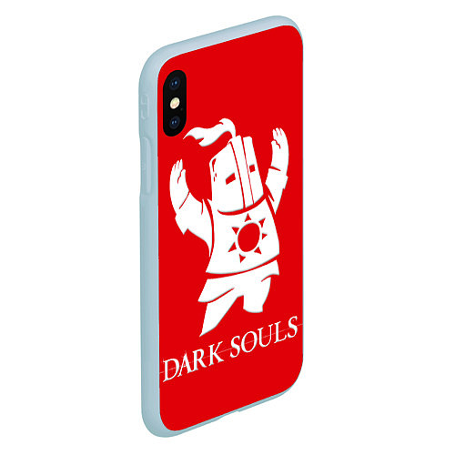 Чехол iPhone XS Max матовый Dark Souls / 3D-Голубой – фото 2