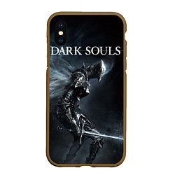 Чехол iPhone XS Max матовый Dark Souls, цвет: 3D-коричневый