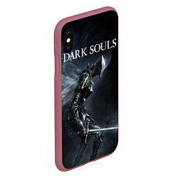 Чехол iPhone XS Max матовый Dark Souls, цвет: 3D-малиновый — фото 2