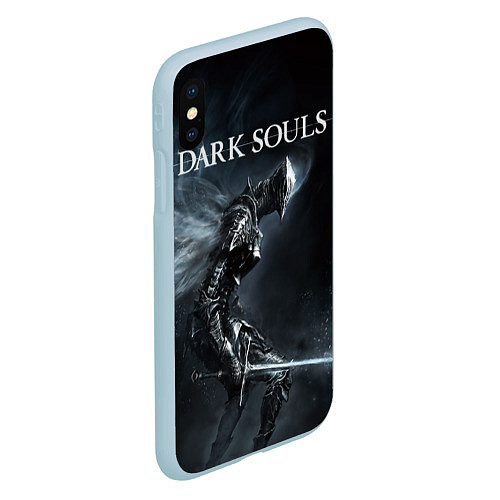 Чехол iPhone XS Max матовый Dark Souls / 3D-Голубой – фото 2