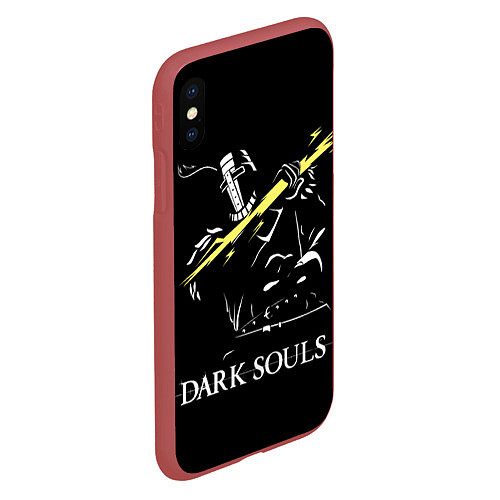 Чехол iPhone XS Max матовый Dark Souls / 3D-Красный – фото 2