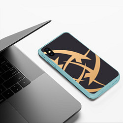 Чехол iPhone XS Max матовый Ninjas in Pyjamas, цвет: 3D-мятный — фото 2