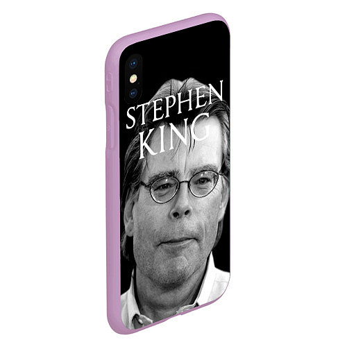 Чехол iPhone XS Max матовый Stephen King / 3D-Сиреневый – фото 2