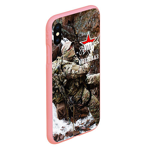 Чехол iPhone XS Max матовый Спецназ России скалолаз / 3D-Баблгам – фото 2