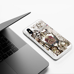 Чехол iPhone XS Max матовый Спецназ 19, цвет: 3D-белый — фото 2