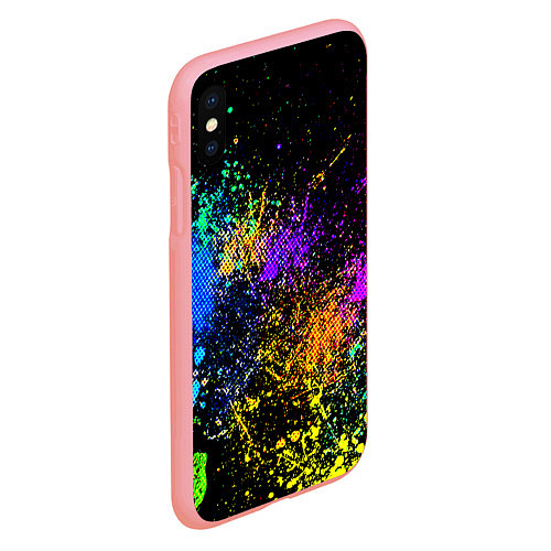 Чехол iPhone XS Max матовый Брызги красок / 3D-Баблгам – фото 2