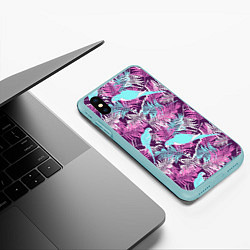 Чехол iPhone XS Max матовый Summer paradise, цвет: 3D-мятный — фото 2