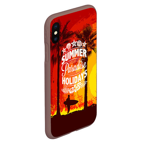 Чехол iPhone XS Max матовый Summer Surf 2 / 3D-Коричневый – фото 2
