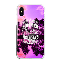 Чехол iPhone XS Max матовый Hawaii dream 2, цвет: 3D-белый