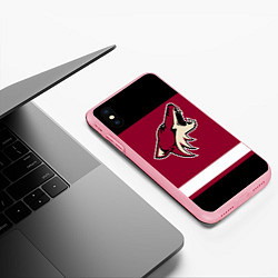 Чехол iPhone XS Max матовый Arizona Coyotes, цвет: 3D-баблгам — фото 2