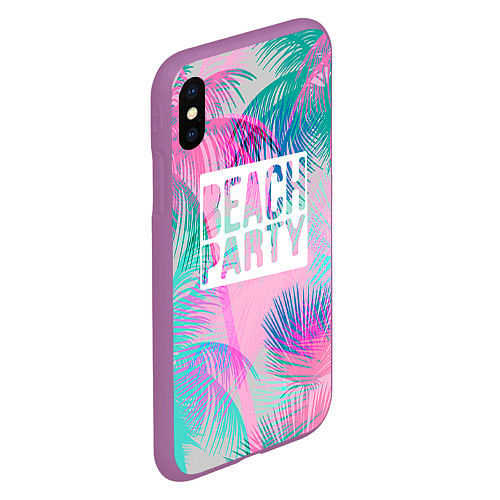 Чехол iPhone XS Max матовый Beach Party / 3D-Фиолетовый – фото 2