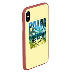 Чехол iPhone XS Max матовый Beach it is a Paradise, цвет: 3D-красный — фото 2