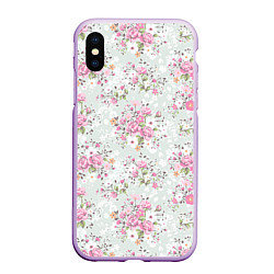 Чехол iPhone XS Max матовый Flower pattern