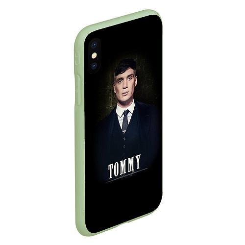 Чехол iPhone XS Max матовый Peaky Tommy / 3D-Салатовый – фото 2