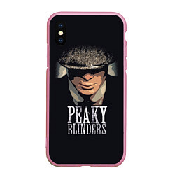 Чехол iPhone XS Max матовый Peaky Blinders, цвет: 3D-розовый