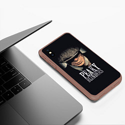 Чехол iPhone XS Max матовый Peaky Blinders, цвет: 3D-коричневый — фото 2