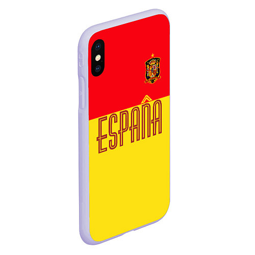 Чехол iPhone XS Max матовый Сборная Испании: Евро 2016 / 3D-Светло-сиреневый – фото 2