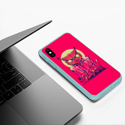 Чехол iPhone XS Max матовый I don't know you, цвет: 3D-мятный — фото 2