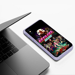 Чехол iPhone XS Max матовый Hotline Miami, цвет: 3D-светло-сиреневый — фото 2