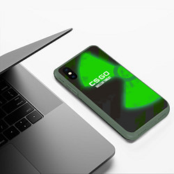 Чехол iPhone XS Max матовый Cs:go - Nuclear Threat Ядерная Угроза, цвет: 3D-темно-зеленый — фото 2