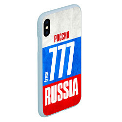Чехол iPhone XS Max матовый Russia: from 777, цвет: 3D-голубой — фото 2