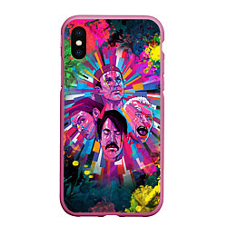 Чехол iPhone XS Max матовый Red Hot Chili Peppers Art