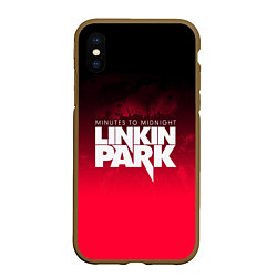 Чехол iPhone XS Max матовый Linkin Park: Minutes to midnight, цвет: 3D-коричневый