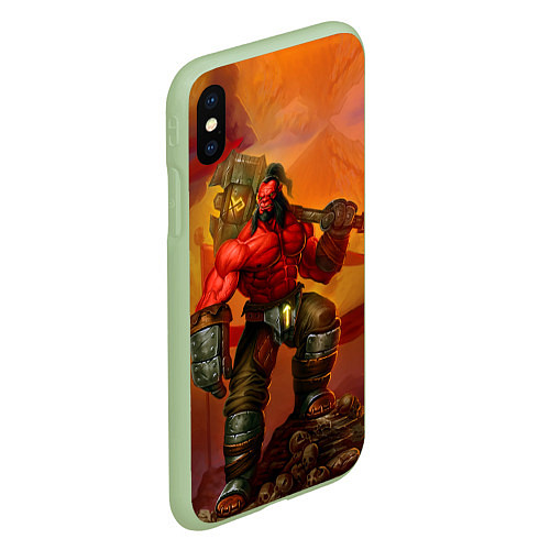 Чехол iPhone XS Max матовый Axe Blade / 3D-Салатовый – фото 2