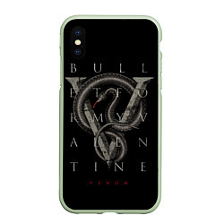 Чехол iPhone XS Max матовый BFMV: Venom, цвет: 3D-салатовый