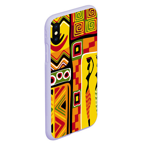 Чехол iPhone XS Max матовый Африка / 3D-Светло-сиреневый – фото 2