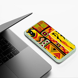 Чехол iPhone XS Max матовый Африка, цвет: 3D-салатовый — фото 2