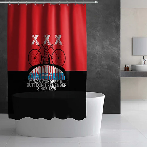 Шторка для ванной Amsterdam t-shirt / 3D-принт – фото 2
