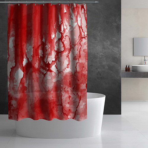 Шторка для ванной Кровь акварельная на Хеллоуин / 3D-принт – фото 2