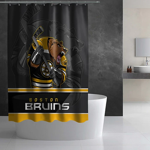 Шторка для ванной Boston Bruins / 3D-принт – фото 2