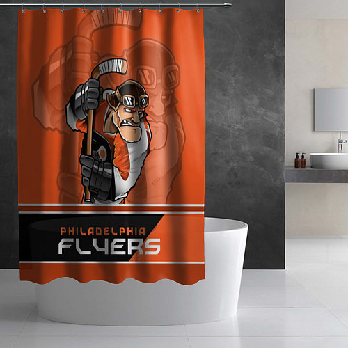 Шторка для ванной Philadelphia Flyers / 3D-принт – фото 2