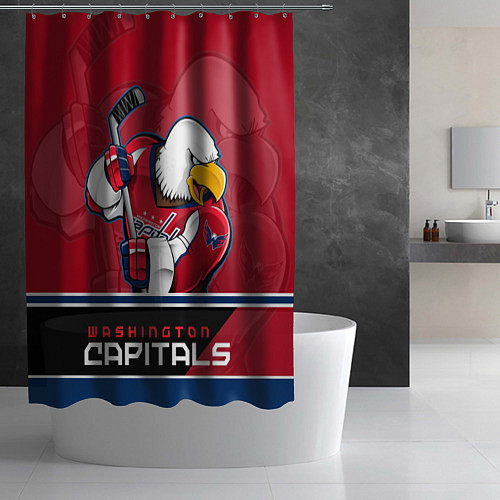Шторка для ванной Washington Capitals / 3D-принт – фото 2