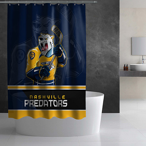 Шторка для ванной Nashville Predators / 3D-принт – фото 2