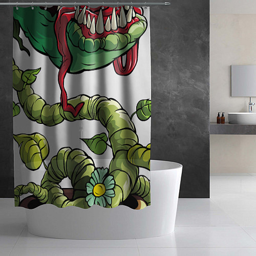 Шторка для ванной Plants vs zombies / 3D-принт – фото 2