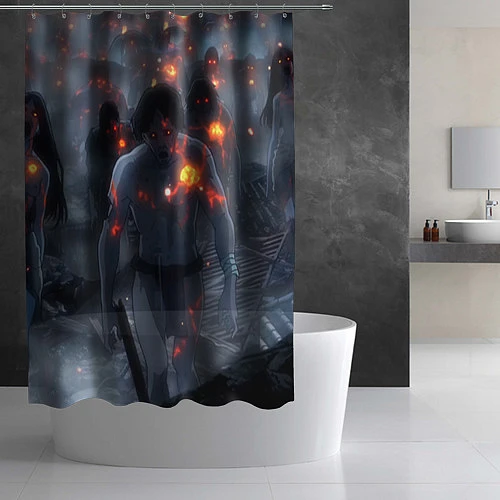 Шторка для ванной Темные силы / 3D-принт – фото 2