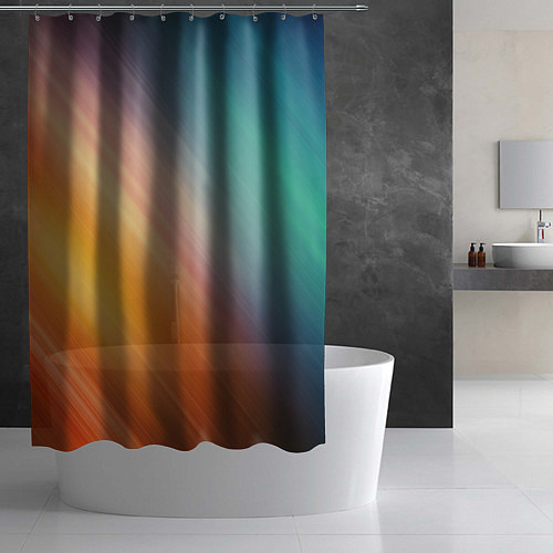 Шторка для ванной Стильный окрас / 3D-принт – фото 2